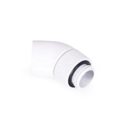 Alphacool Eiszapfen angled adaptor 45° rotatable G1/4 outer thread to G1/4 inner thread - White