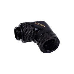 Alphacool Eiszapfen angled adaptor 90° rotatable G1/4 outer thread to G1/4 inner thread - deep black