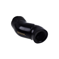 Alphacool Eiszapfen angled adaptor double-45° rotatable G1/4 outer thread to G1/4 inner thread - deep black