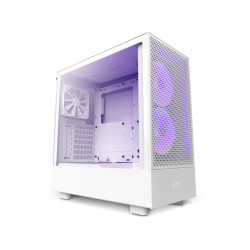Case NZXT H5 Flow RGB Matte White, Mid-Tower