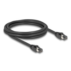 Delock RJ45 Network Cable Cat.8.1 S/FTP 2 m up to 40 Gbps black