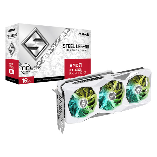 Видео карта ASRock RX 7800 XT Steel Legend 16GB GDDR6 Видео карта ASRock RX 7800 XT Steel Legend 16GB GDDR6