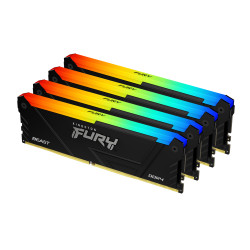 Memory Kingston FURY Beast Black RGB 128GB(4x32GB) DDR4 3600MHz CL18
