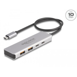 Delock USB 10 Gbps USB Type-C Hub - 2 x USB Type-A and 2 x USB Type-C
