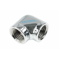 Alphacool HF L-connector G1/4 inner thread to G1/4 inner thread, chrome