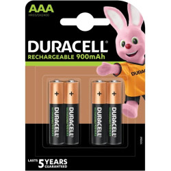 Rechargeable battery DURACELL R03 AAA, 900mAh NiMH, 1.2V, pcs. pack 1.5V