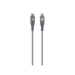 Skross USB-C to Lightning Cable, Metal Braiding, 2.0 m, Grey