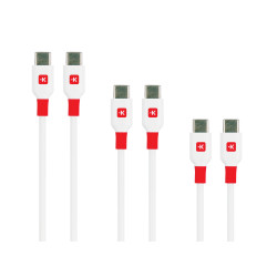 Cables Multipack Skross, USB-C - USB-C 2.0, 0.15/ 1.20/ 2.0 m