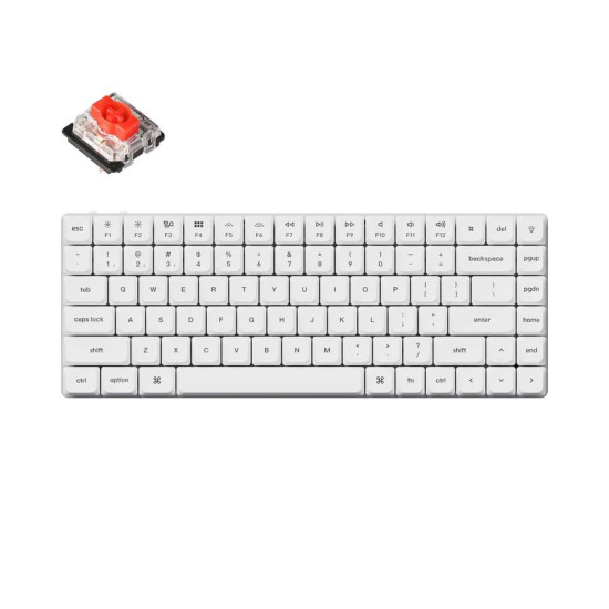 Mechanical Keyboard Keychron K3 Pro White QMK/VIA - HS, Red Switch Mechanical Keyboard Keychron K3 Pro White QMK/VIA - HS, Red Switch