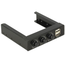 Delock 3.5″ Front Panel > 2 x USB 2.0 and fan control