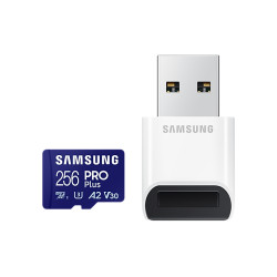 Memory card Samsung PRO Plus microSD Card (2023), 256GB, Adapter, USB reader