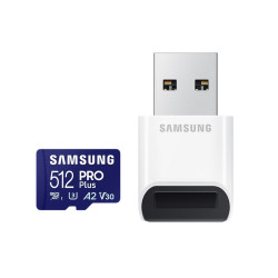 Memory card Samsung PRO Plus microSD Card (2023), 512GB, Adapter, USB reader