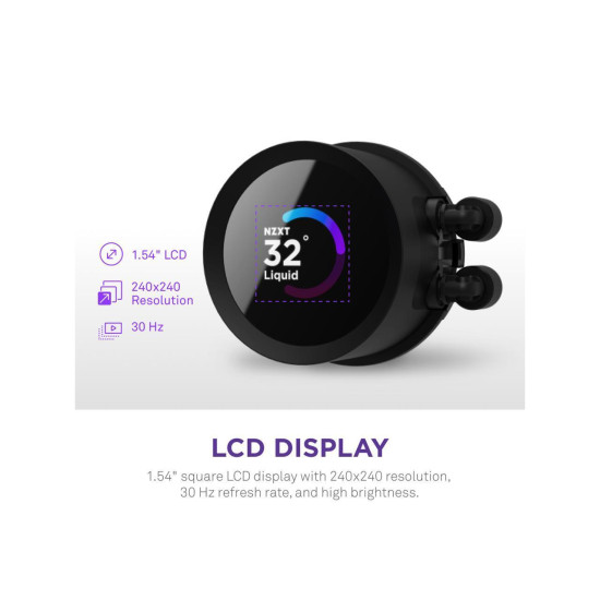 AIO Liquid Cooler NZXT Kraken 360 Black, LCD Display AIO Liquid Cooler NZXT Kraken 360 Black, LCD Display