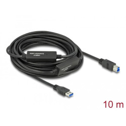 Delock Cable USB-A - USB-B, USB 3.2, 10m