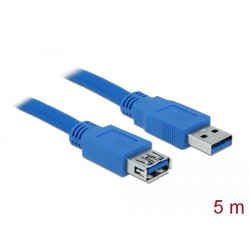 Delock Extension cable USB 3.0 Type-A male > USB 3.0 Type-A female 5 m blue