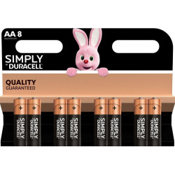 Алкална батерия LR6 AA  8pk блистер SIMPLY MN1500   DURACELL