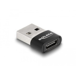Delock USB 2.0 Adapter USB Type-A male to USB Type-C female black