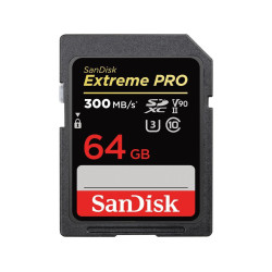 Memory card  SANDISK Extreme PRO SDXC, 64GB, UHS-II, До 300 MB/s