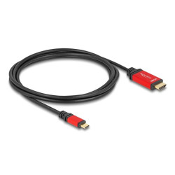 Cable Delock USB-C - HDMI, 2m, Red