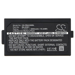 Battery for portable printer BROTHER PT-E300 PT-E500 PJ7 LiIon 7,4V 2600mAh CAMERON SINO