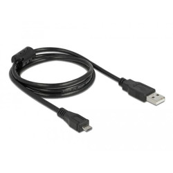Delock USB 2.0 Cable Type-A male to USB 2.0 Micro-B male 1 m black