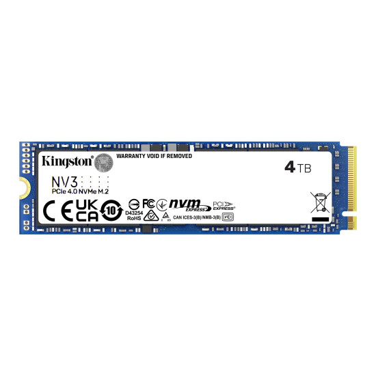 SSD KINGSTON NV3 M.2-2280 PCIe 4.0 NVMe 4000GB SSD KINGSTON NV3 M.2-2280 PCIe 4.0 NVMe 4000GB
