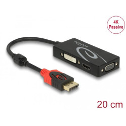 Delock Adapter DisplayPort 1.2 male > VGA / HDMI / DVI female 4K