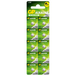 Button alkaline battery GP177 LR626 / 10 pcs. / Pack price for 1 pc. / AG4 1.55V GP