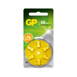 Zink Air battery GP ZA10 6 pc button for Hearing aids