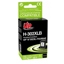 Ink cartridge UPRINT F6U68AE-N°302XL HP, Black