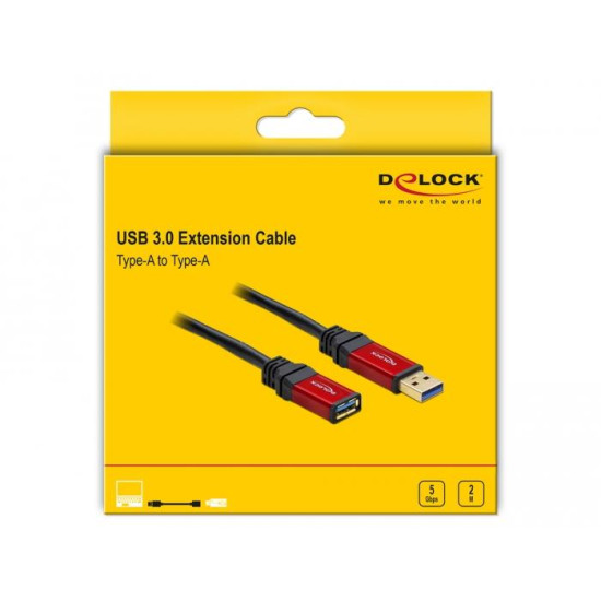 Delock Extension Cable USB 3.0 Type-A male > USB 3.0 Type-A female 2 m Premium