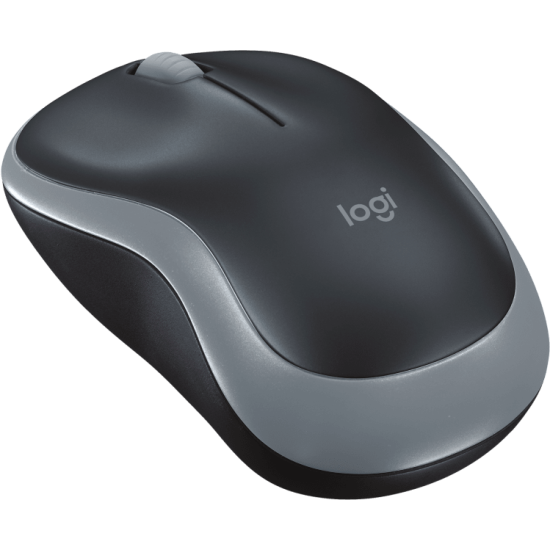 Wireless optical mouse LOGITECH M185, Swift Grey, USB