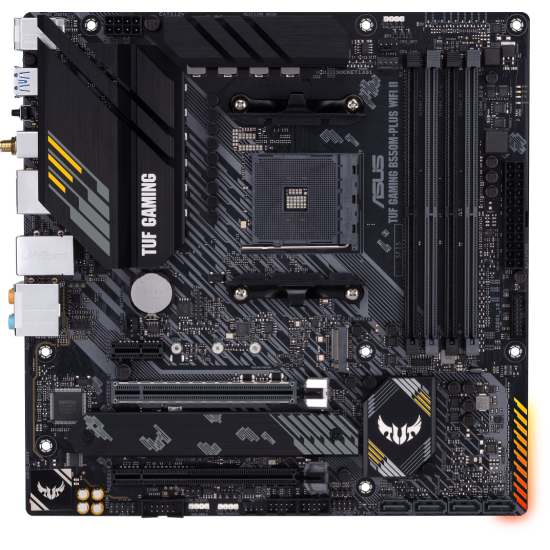 Motherboard ASUS TUF GAMING B550M-PLUS WIFI II, AMD AM4, micro ATX, 4x DDR4, dual M.2, Wi-Fi 6, PCIe 4.0, Aura Sync RGB