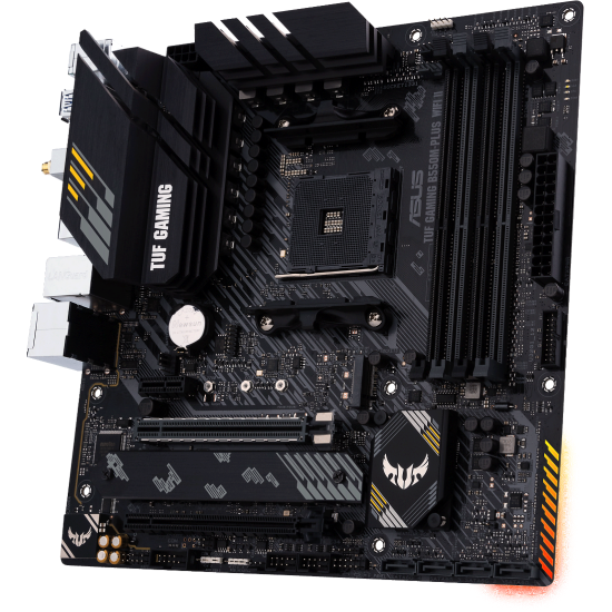 Motherboard ASUS TUF GAMING B550M-PLUS WIFI II, AMD AM4, micro ATX, 4x DDR4, dual M.2, Wi-Fi 6, PCIe 4.0, Aura Sync RGB