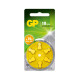 Батерия цинково въздушна GP ZA10 6 бр. бутонни за слухов апарат в блистер