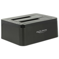 Delock USB 3.0 Dual Docking Station for 2 x SATA HDD / SSD with Clone Function