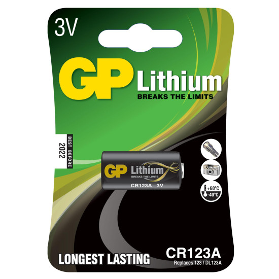 Lithium Photo Battery GP CR123 3V