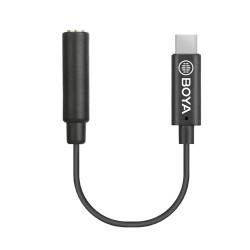 Адаптер BOYA 3.5mm TRS женски към USB-C мъжки, 6cm, BY-K4