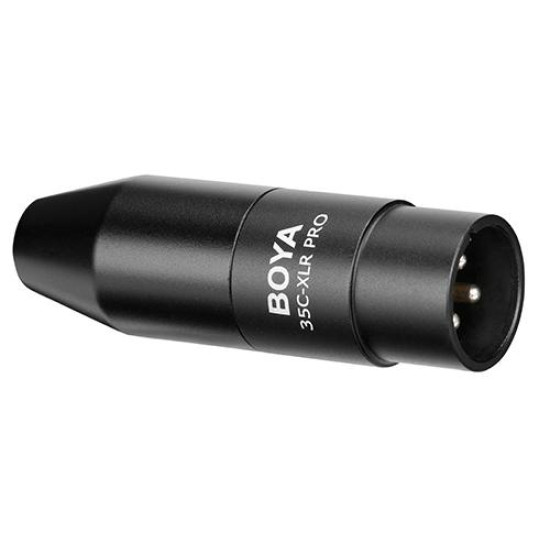 Конвертор BOYA 3.5mm TRS към XLR, 12-48V Phantom Power 35C-XLR Pro