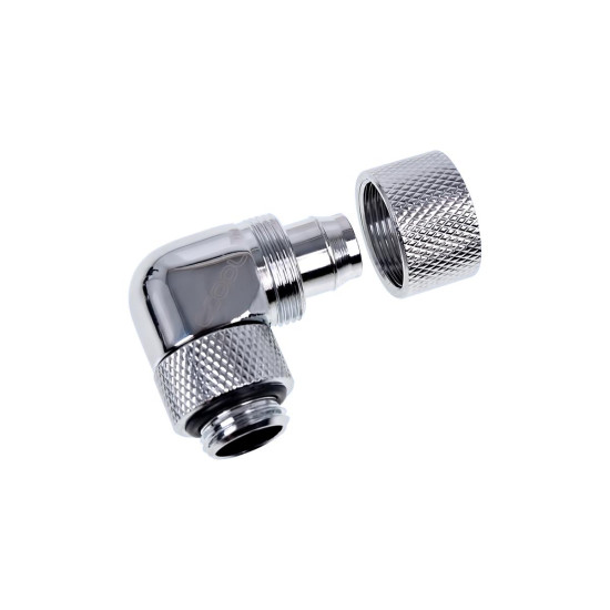 Alphacool Eiszapfen 13/10mm compression fitting 90° rotatable G1/4 - chrome