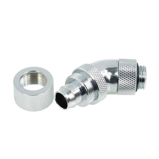 Компресионен фитинг Alphacool HF, 13/10 - G1/4, 45°, Въртящ се, Хром