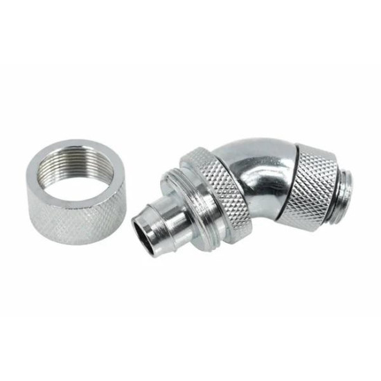 Alphacool 16/10 compression fitting 45° revolvable G1/4, chrome
