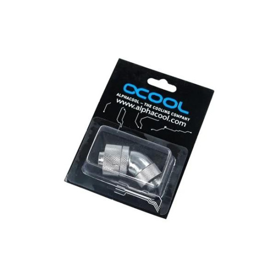Alphacool 16/10 compression fitting 45° revolvable G1/4, chrome