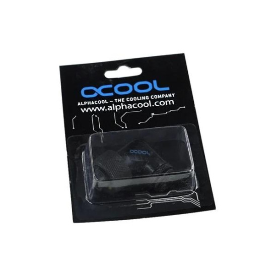 Alphacool 16/10 compression fitting 90° revolvable G1/4'', deep black