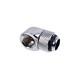 Alphacool Eiszapfen L-connector rotatable G1/4 outer thread to G1/4 inner thread - chrome