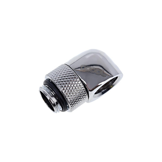 Alphacool Eiszapfen L-connector rotatable G1/4 outer thread to G1/4 inner thread - chrome