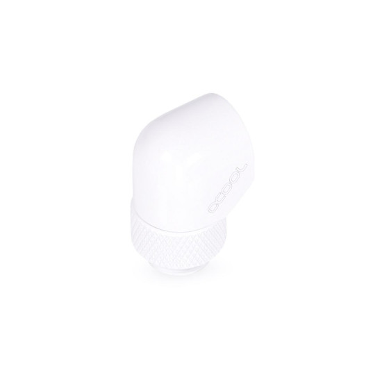 Въртящ се L-конектор Alphacool Eiszapfen, G1/4 AG auf G1/4 IG, Бял