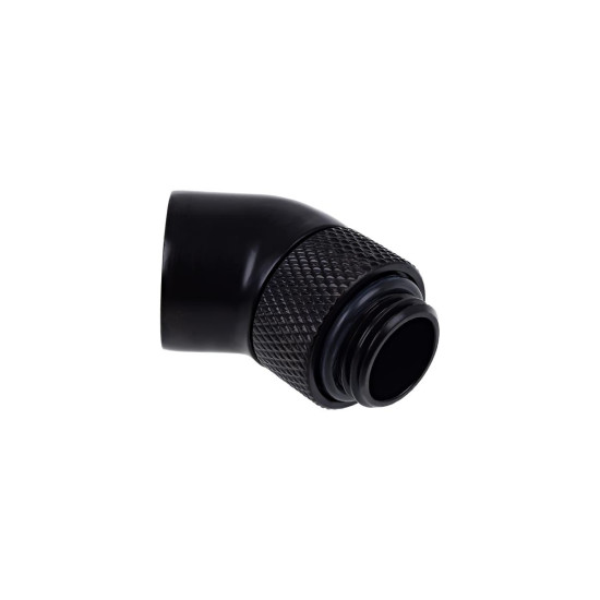 Alphacool Eiszapfen angled adaptor 45° rotatable G1/4 outer thread to G1/4 inner thread - deep black