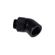 Alphacool Eiszapfen angled adaptor 45° rotatable G1/4 outer thread to G1/4 inner thread - deep black