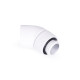 Alphacool Eiszapfen angled adaptor 45° rotatable G1/4 outer thread to G1/4 inner thread - White